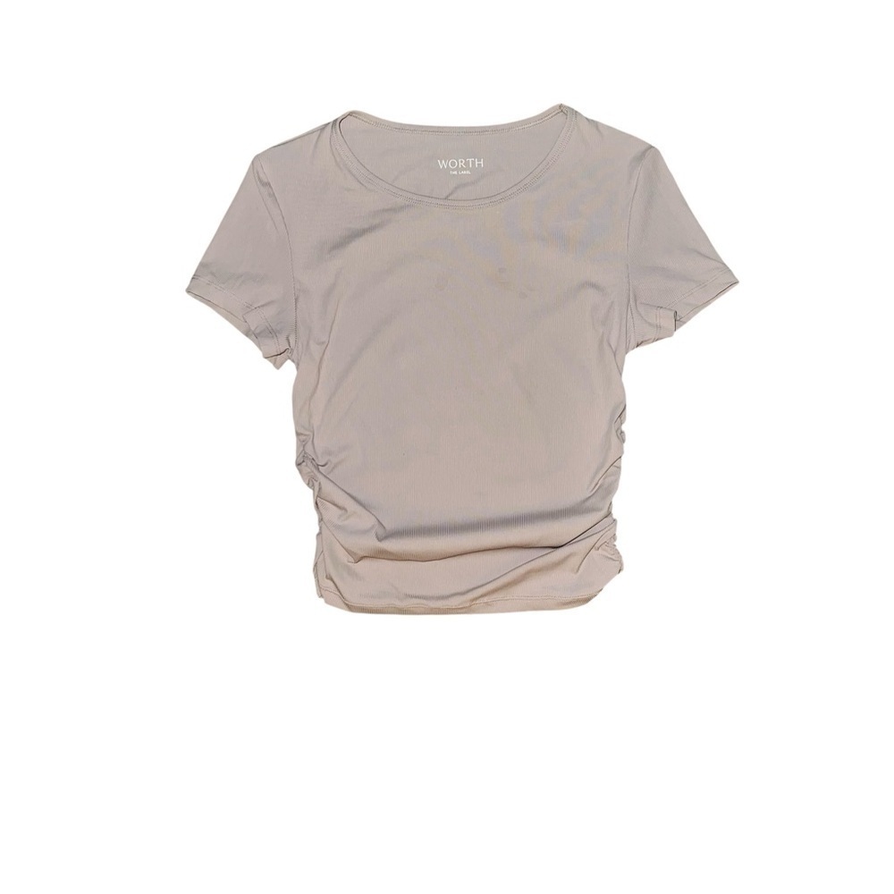 Worth The Label Rouched Side Tee - Picture 1 of 7